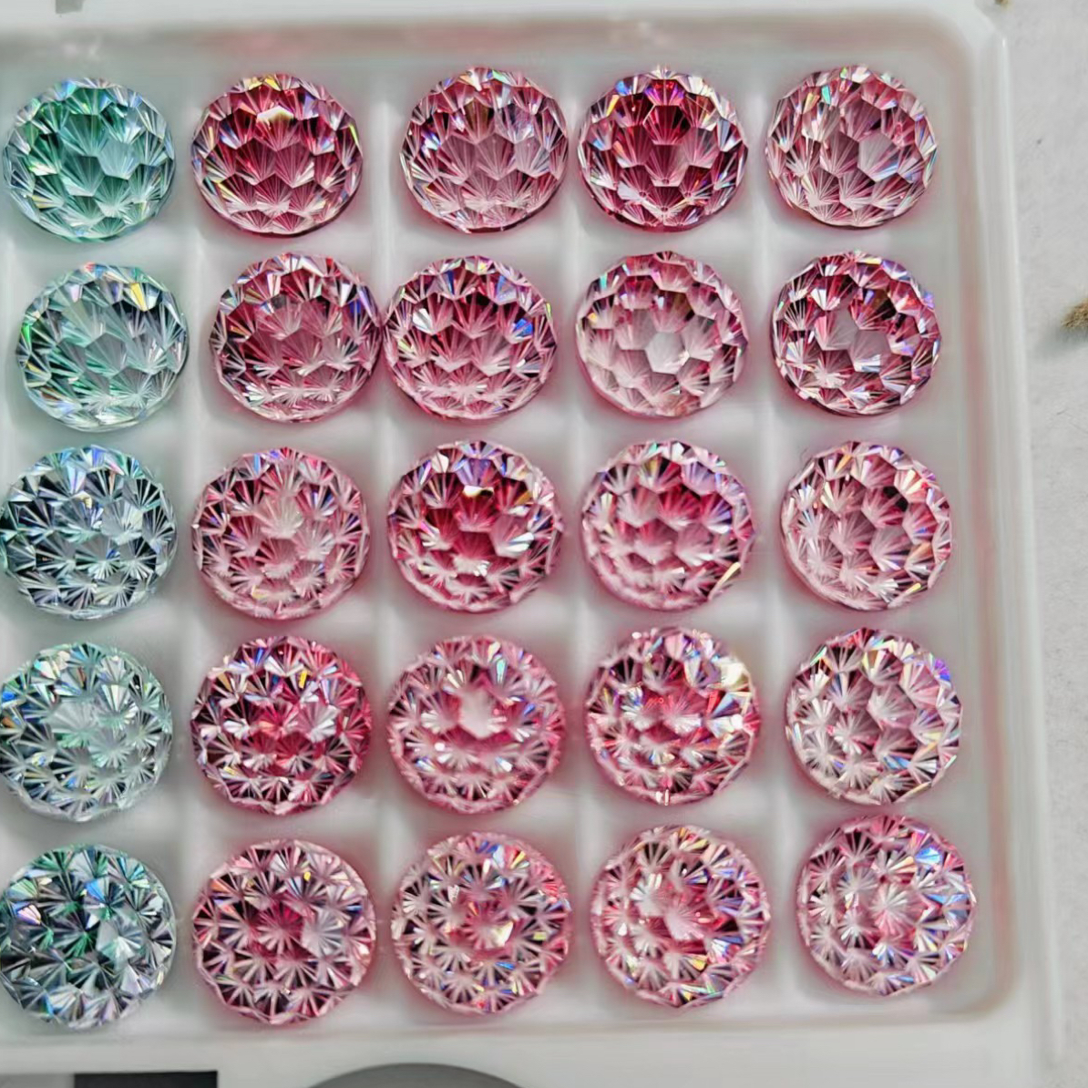 2025全新10M双色万花筒锆石美甲钻