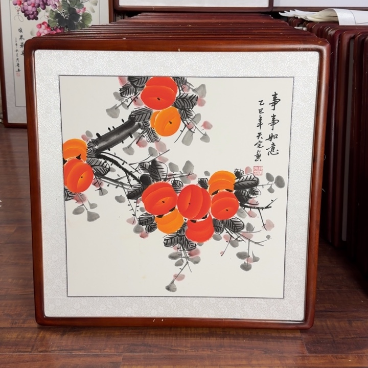 国画带框发货尺寸63*63厘米