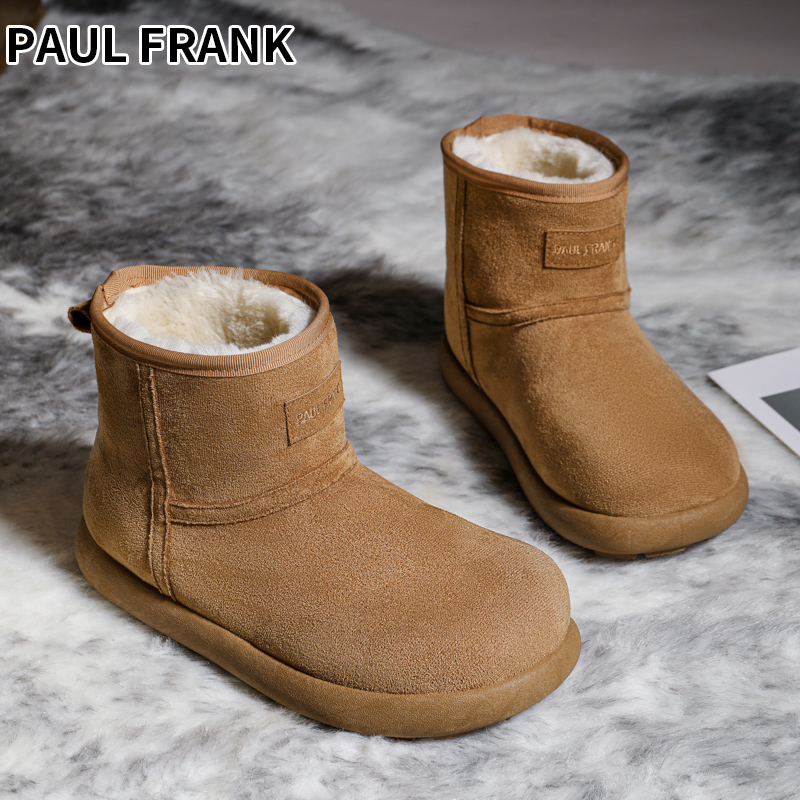 大嘴猴女款保暖雪地靴2025冬季新款防滑时尚复古棉靴抗寒加厚女鞋