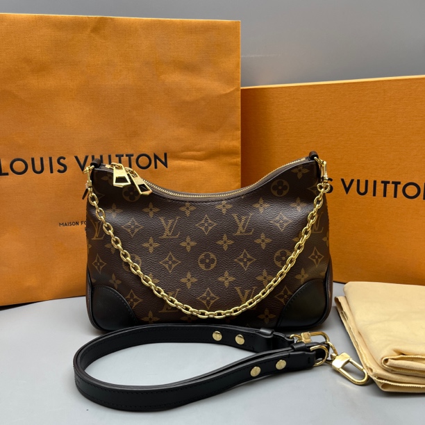 95新 LouisVuitton/路易威登 老花拼黑牛角包 尺寸26*18 SV16491