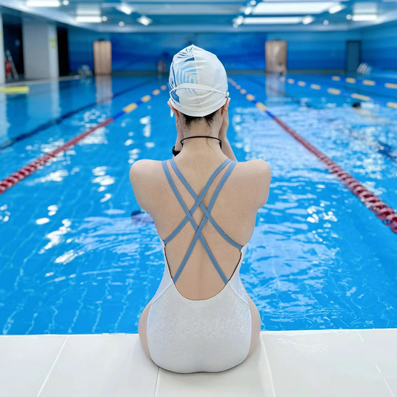 泳衣女款时尚温泉爆款微胖遮肉高级竞速显瘦连身绝美游泳馆专用