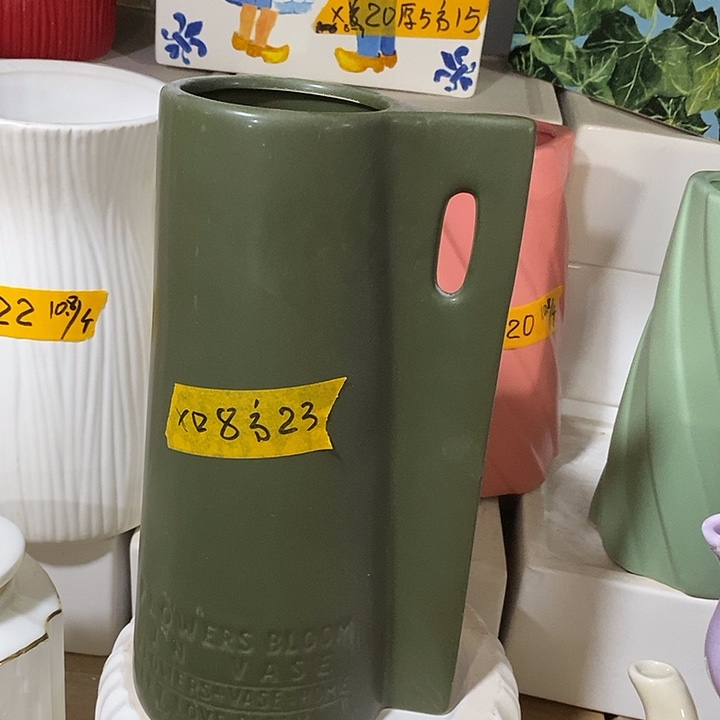 陶盆有孔 瑕疵针孔漏釉介意勿拍外口 8外高23