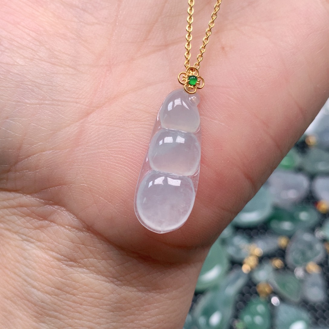 【闪购商品】翡翠吊坠(不含链)18K金镶嵌