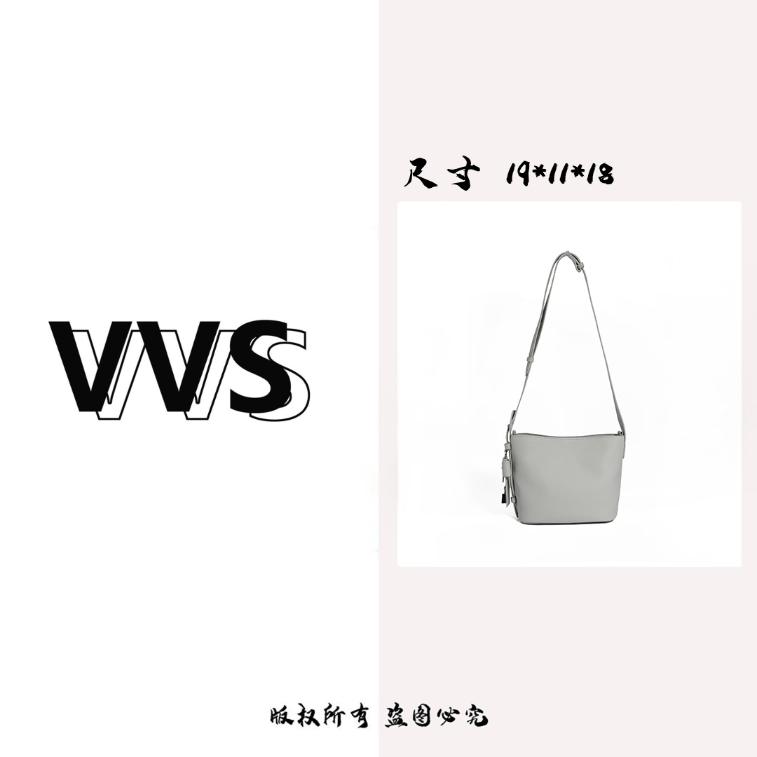 【VV专属】单肩斜跨腋下包头层牛皮简约复古百搭通勤休闲TF-5733灰