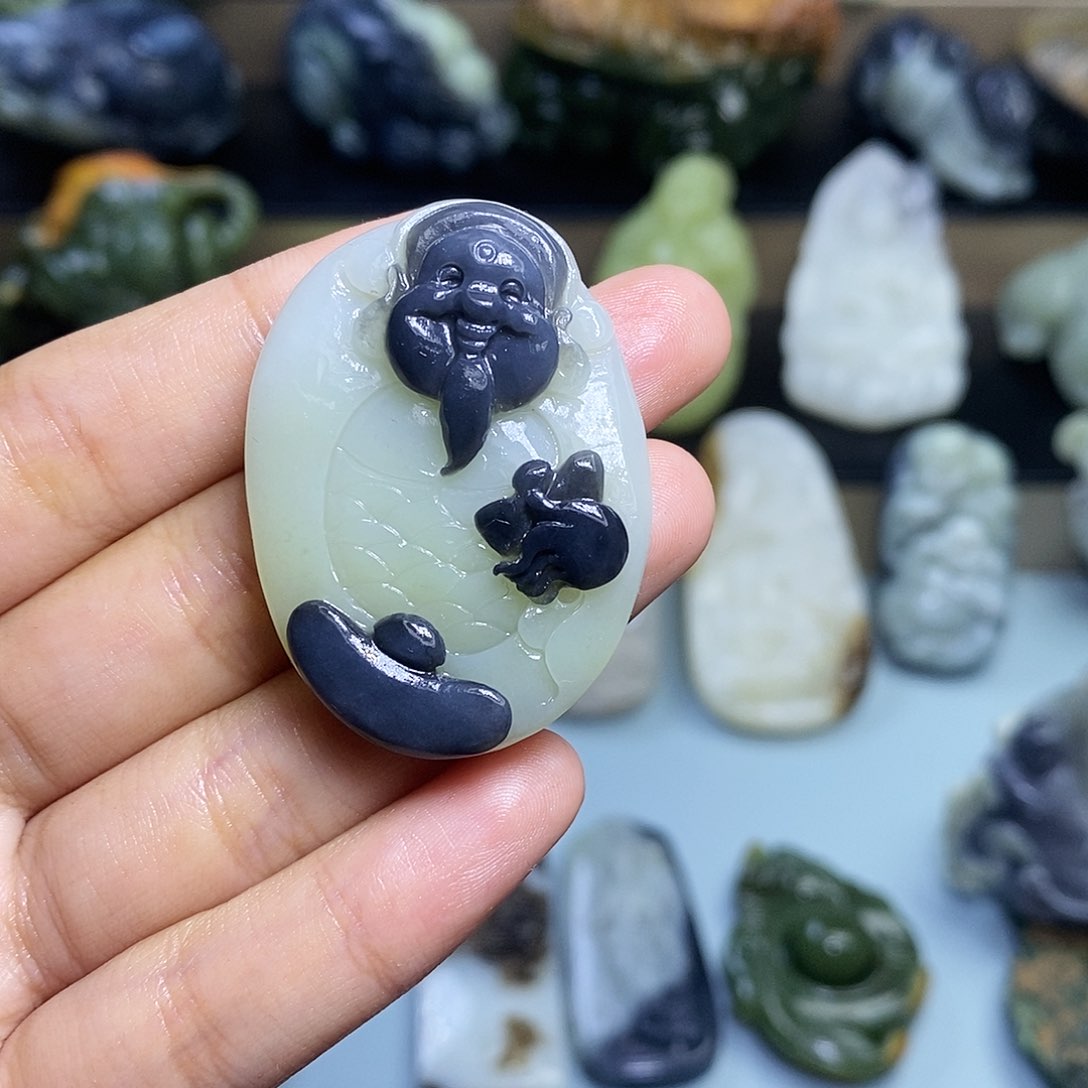 颈饰未镶嵌和田玉$****～