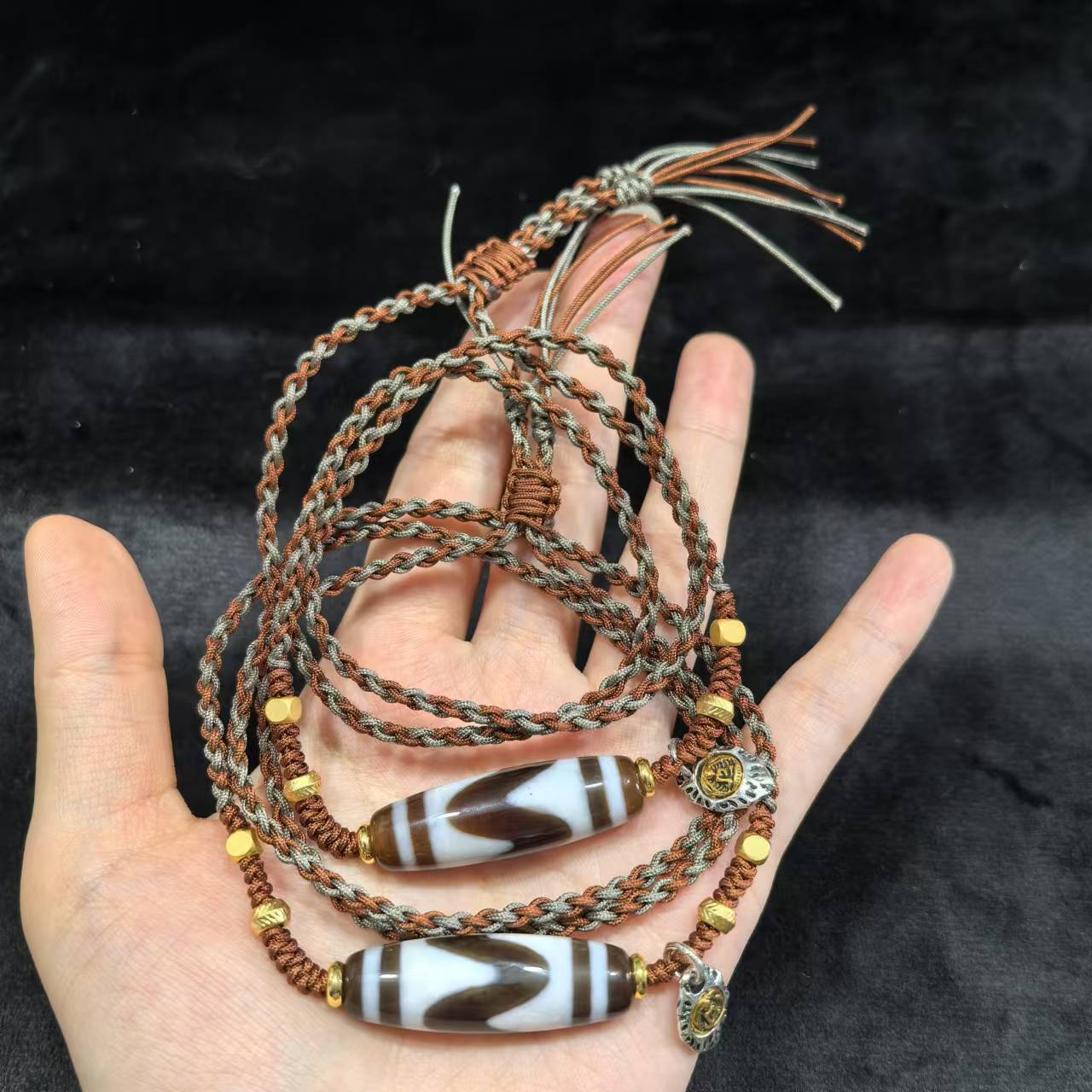 【曹美丽精选】 H85460-玛瑙diy脖挂（牙牙）-多样性发其一-11*38mm