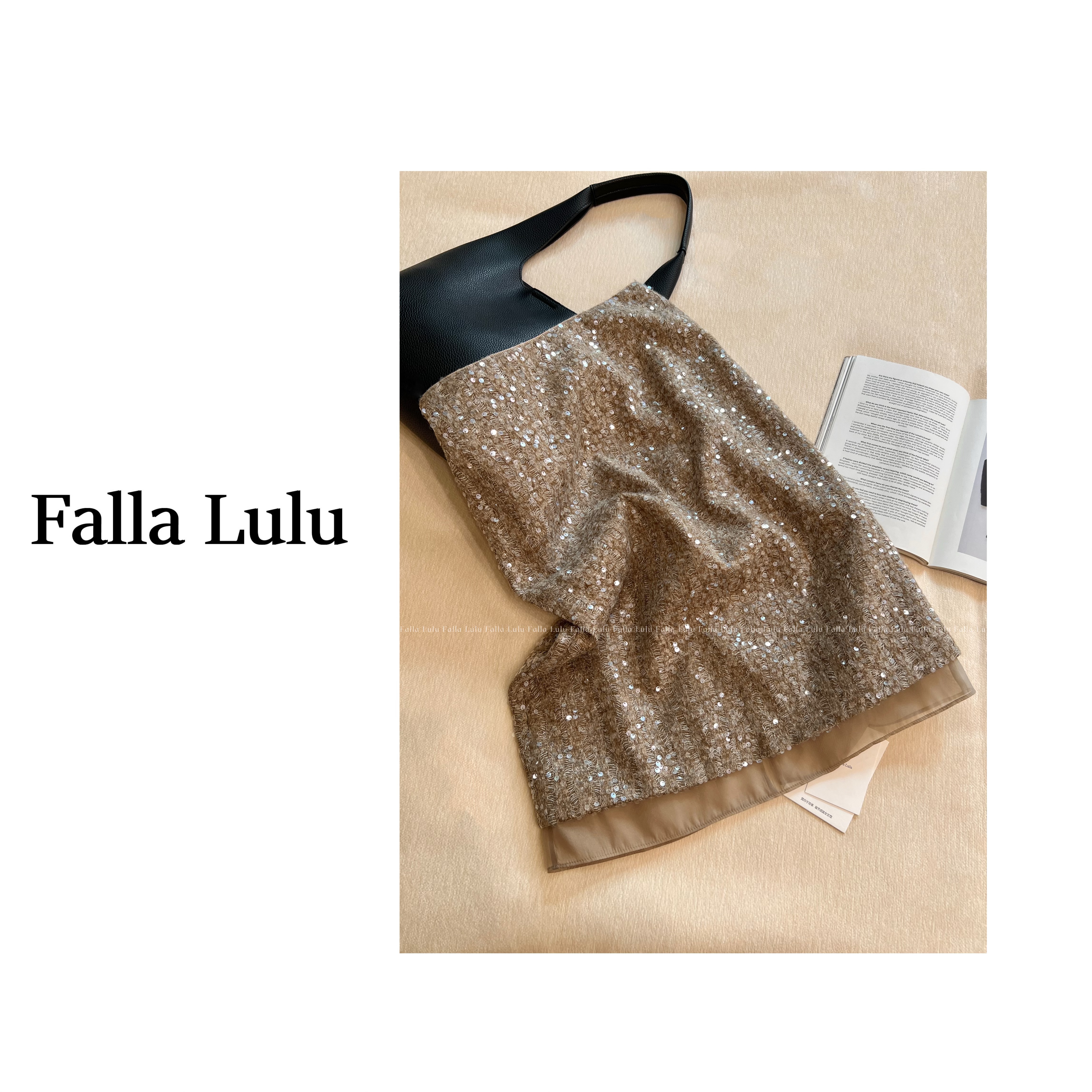 【英子家】美人鱼~碎金流光丨高级优雅气质显瘦半身裙 Y5494