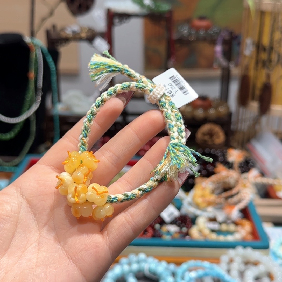 蜜蜡手绳未镶嵌绿色