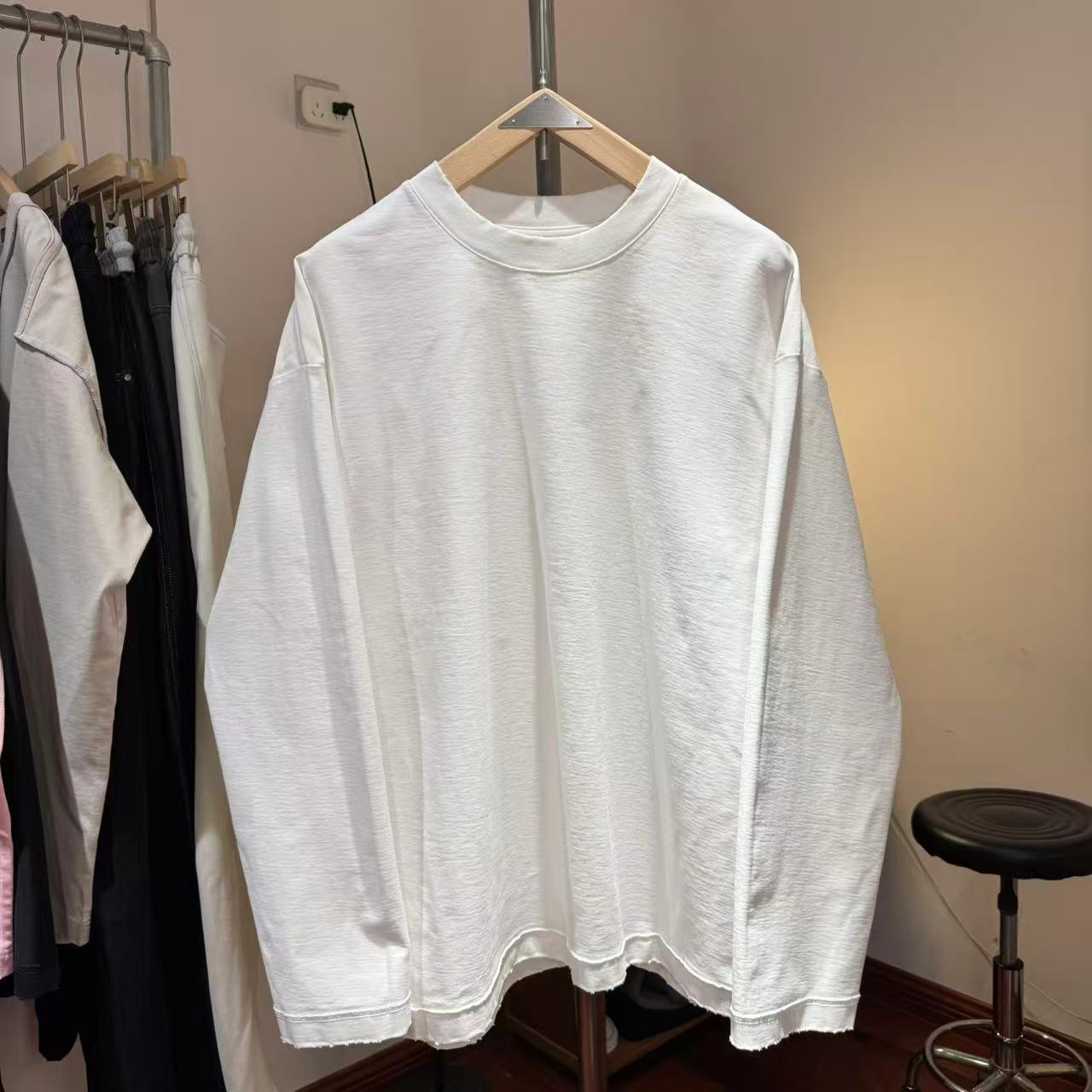 男士重磅450克纯棉休闲长袖卫衣打底衫圆领上衣8899