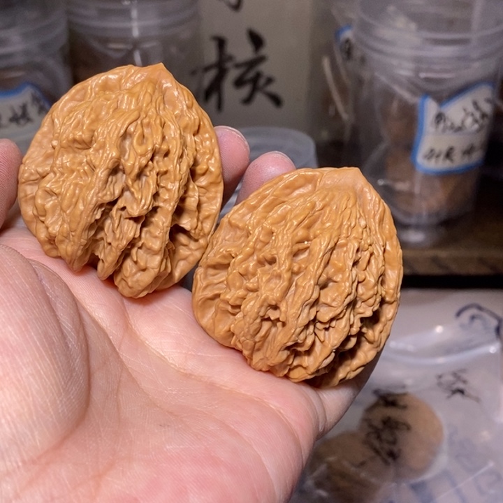 核桃把件倔*虎头42尺全品