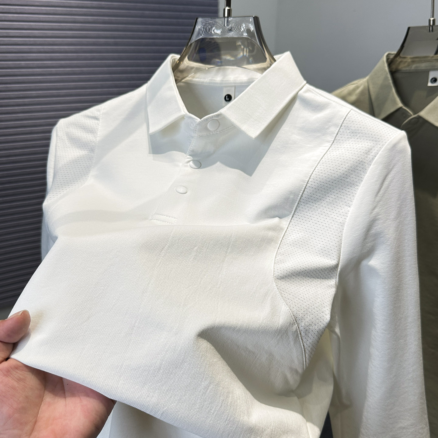 【索罗娜加厚】迪桑面料polo衫男轻量化户外运动速干多功能长袖t恤