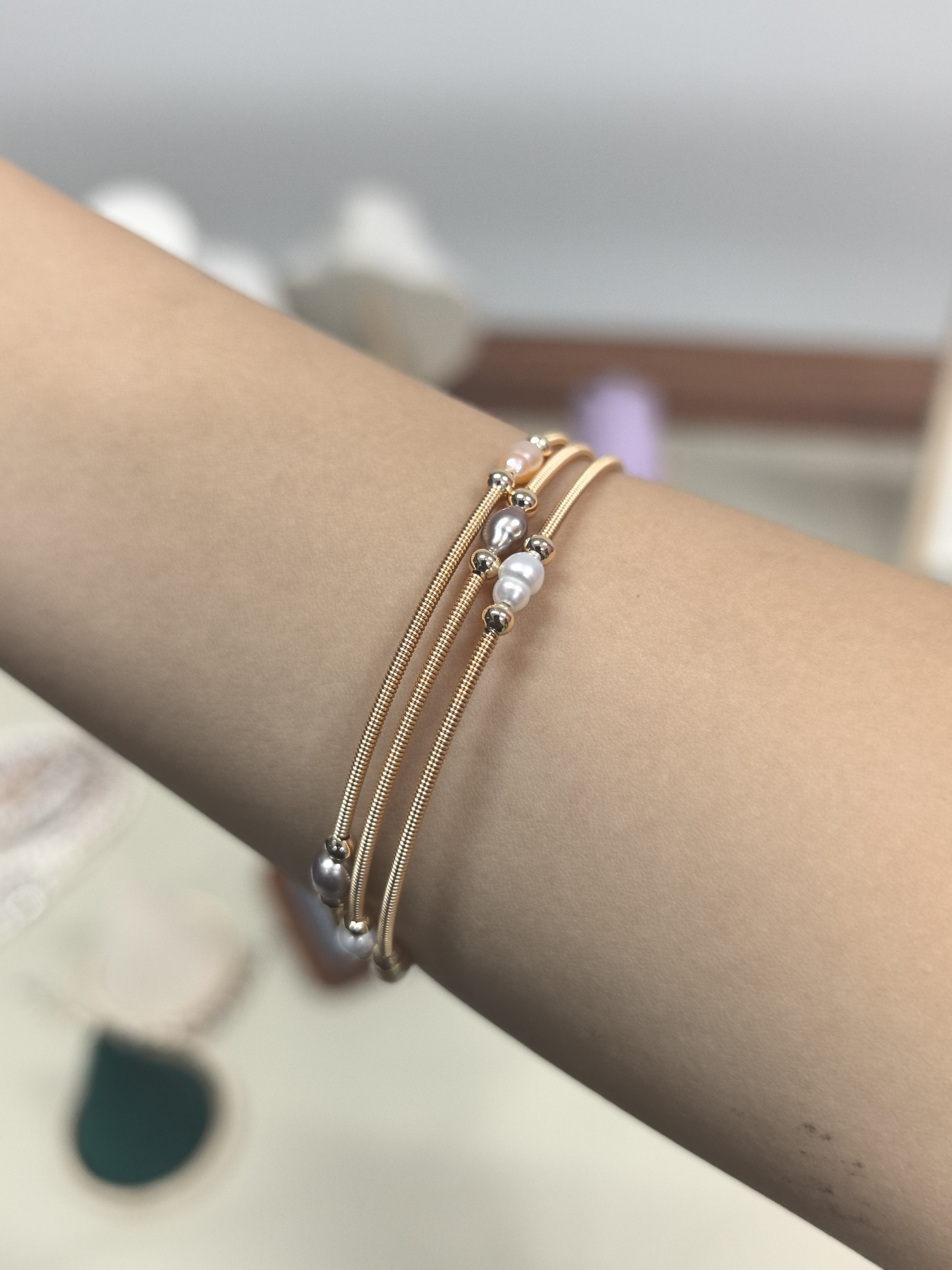 05天然珍珠编制手镯