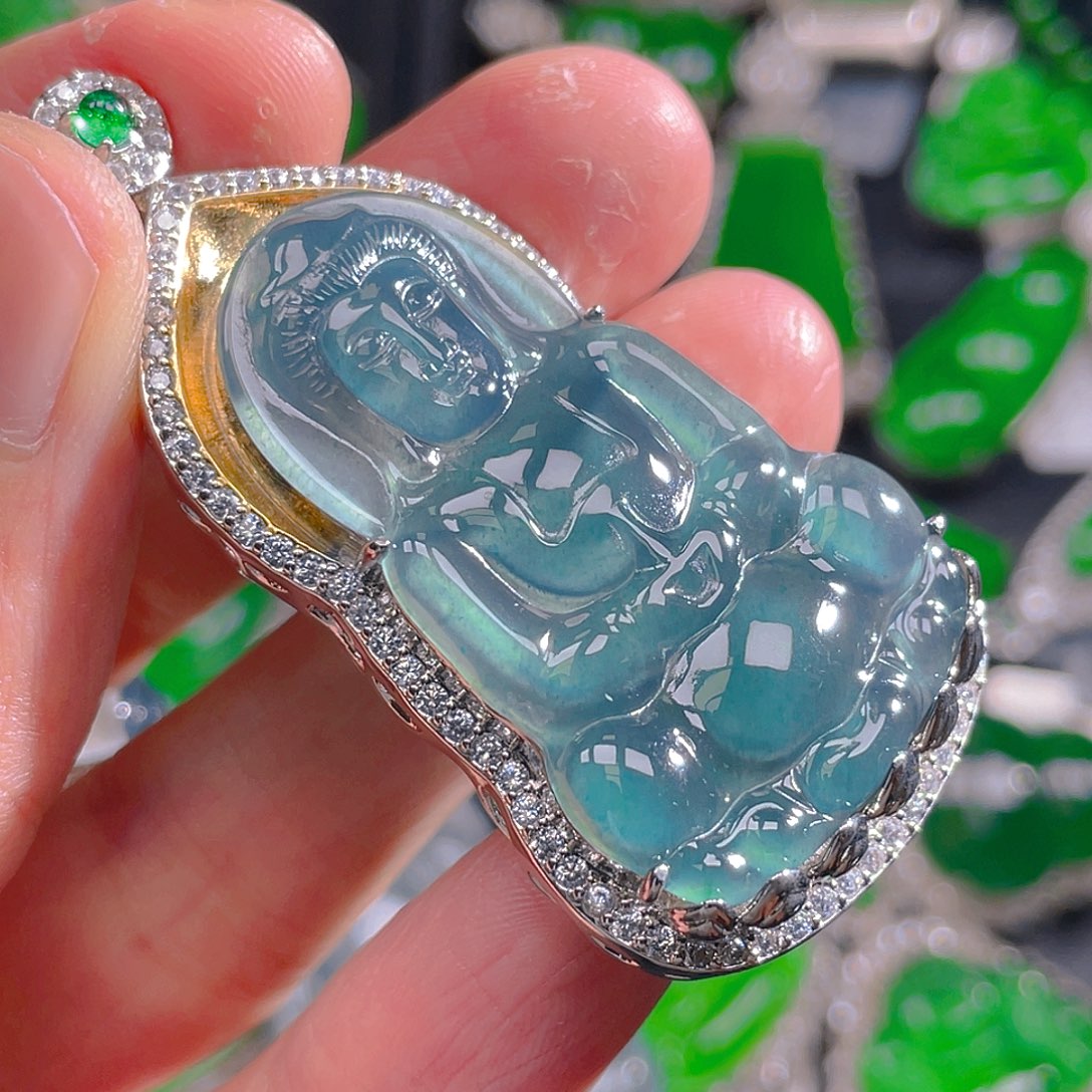 翡翠未镶嵌吊坠(不含链)