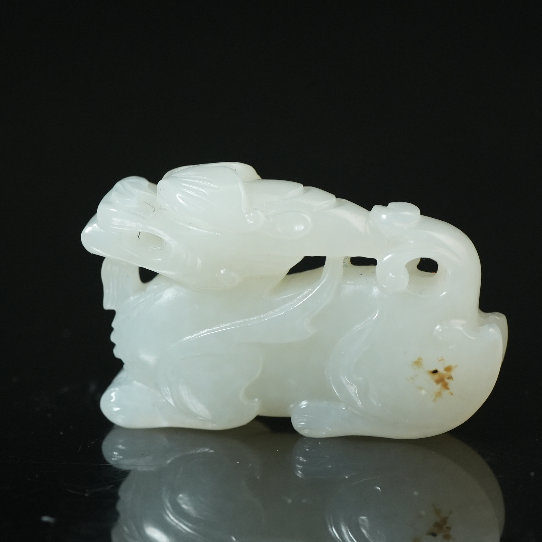 清代和田白玉兽【华豫之门】ALF2412035052