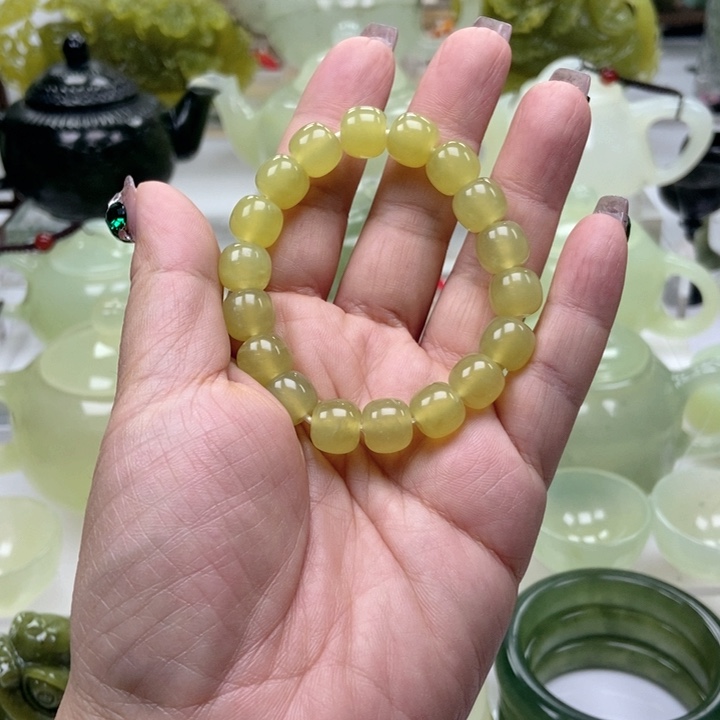 蛇纹石玉手链未镶嵌