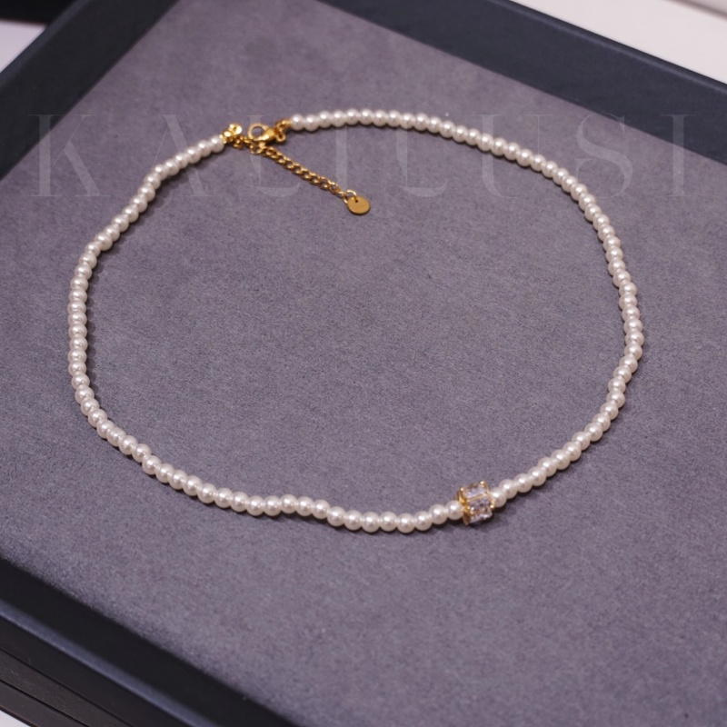 铜合金树脂项链 百搭几何项链3047