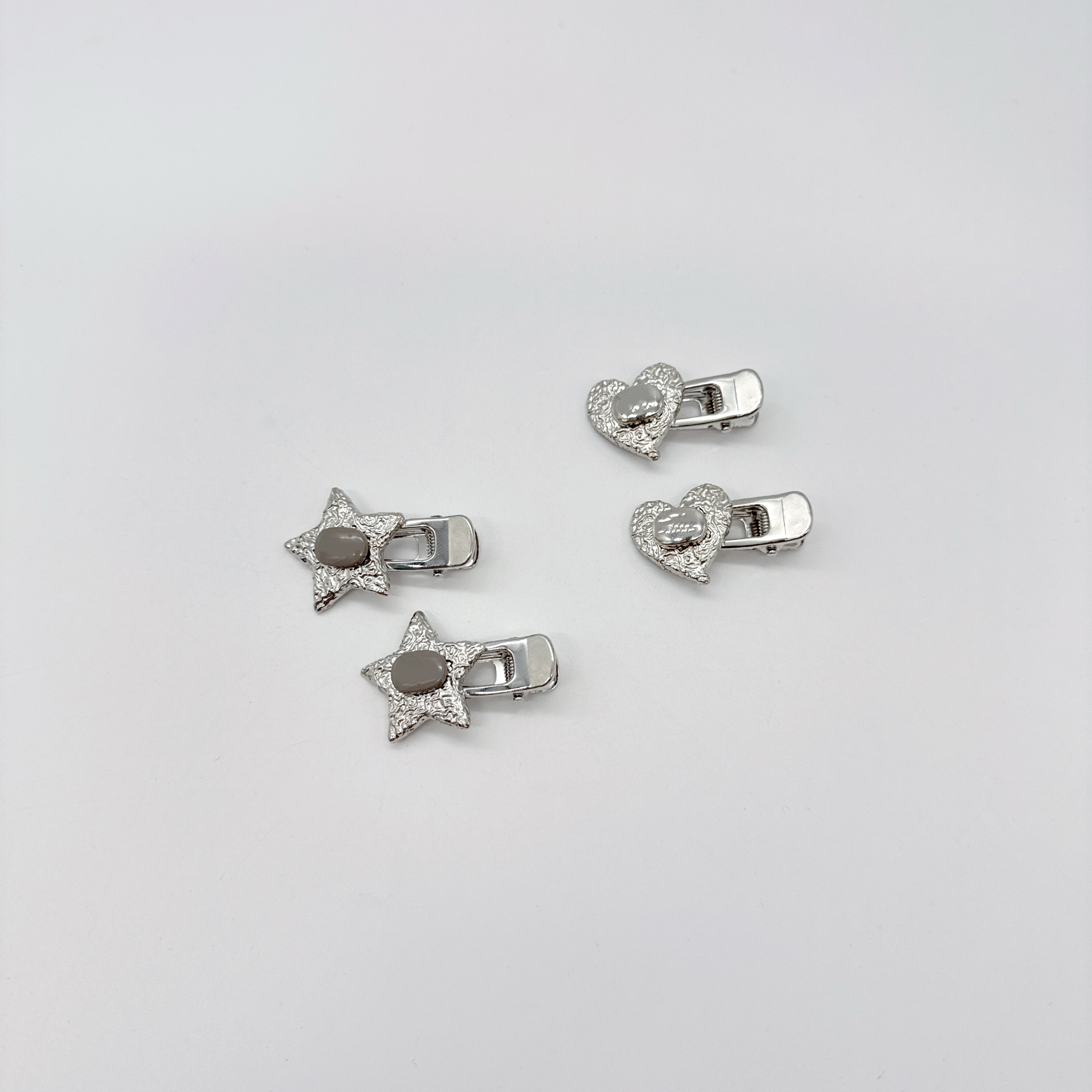 Mi33 金属爱心星星字母鸭嘴夹 Y31061G3-2