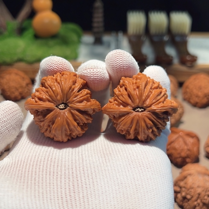 文玩核桃把件玉*磨盘