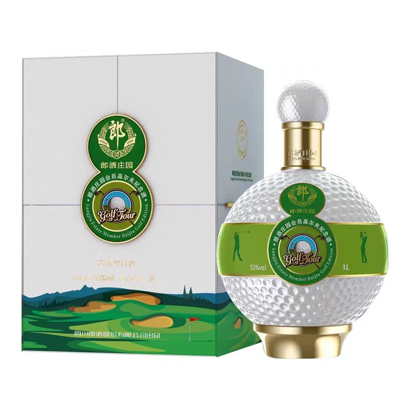 郎酒庄园会员高尔夫纪念酒 酱香型53度1L