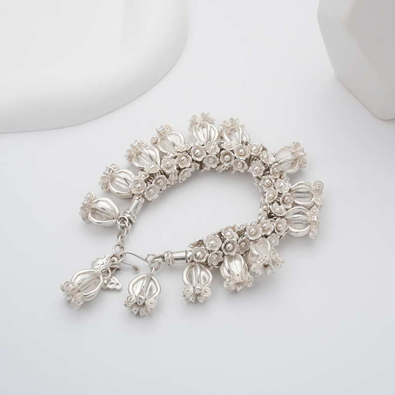 925银银制品 原创设计时尚配饰纯手工编织重工百搭气质女款手链