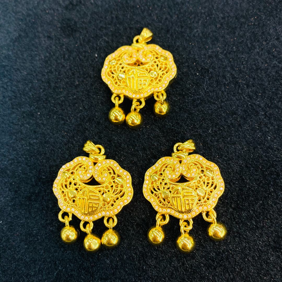 【K总】时尚百搭如意锁吊坠 赠链 -24一单发一件