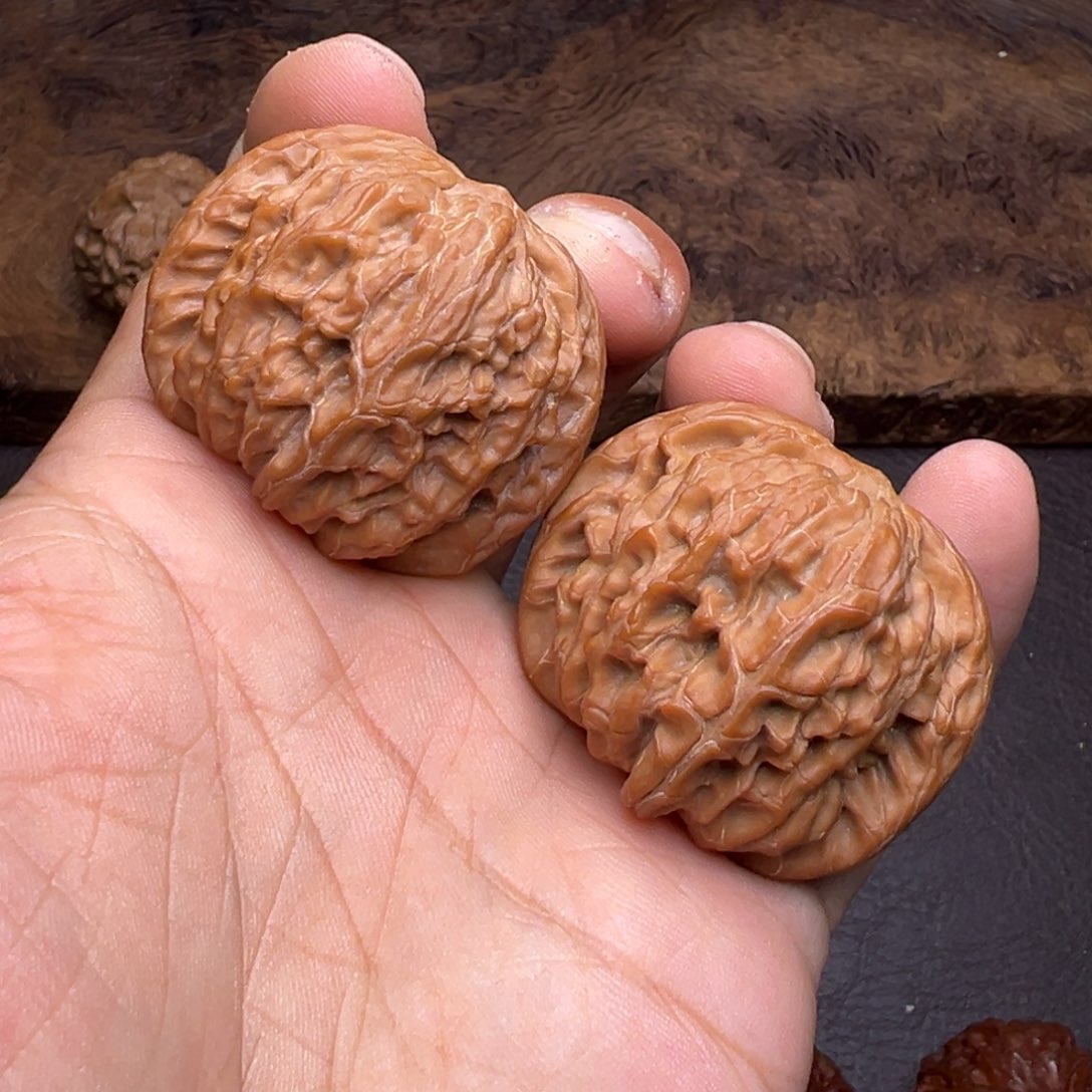 把件文玩核桃40尺寸蓟县盘山山地磨盘全品正磨