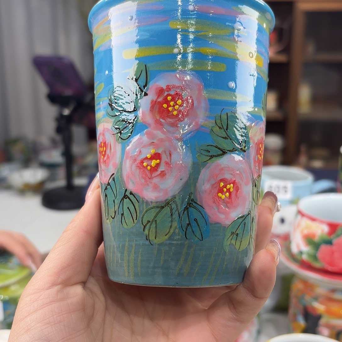 瓷片景德镇手绘高温釉下彩陶瓷茶具