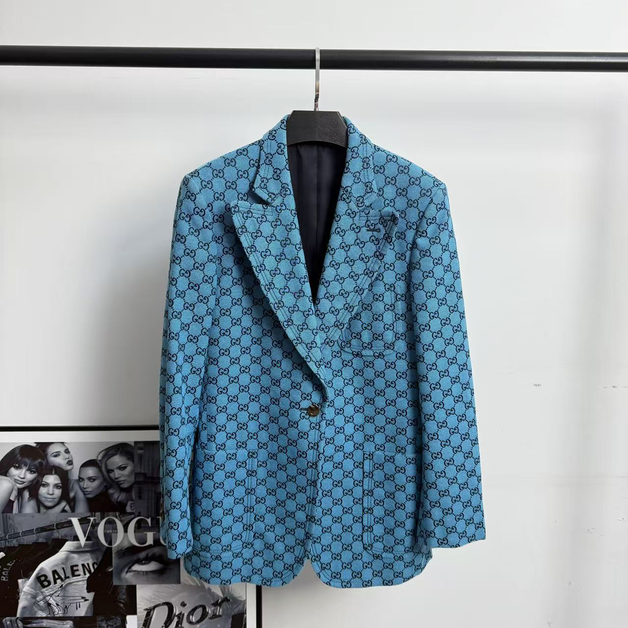 未使用 GUCCI/古驰 双G满logo限定西装/40/全新带吊牌