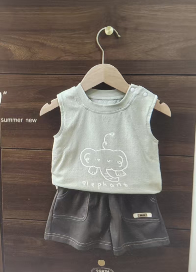 米乐糖（5836）可爱大象印花套装