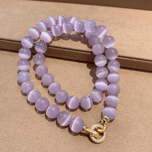 A546 卡12薰衣草猫眼项链[多样性发一]