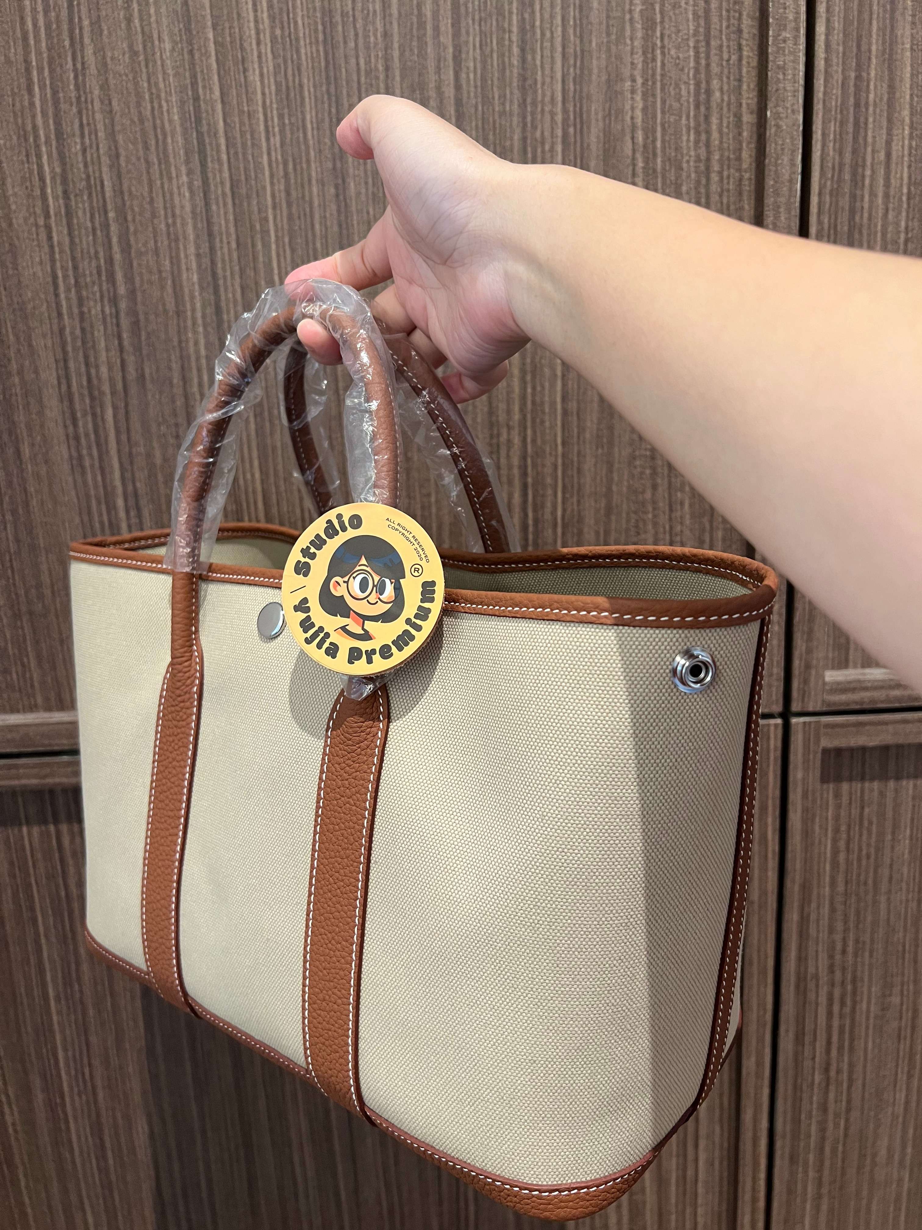 【高】30花园布拼皮百搭气质女包