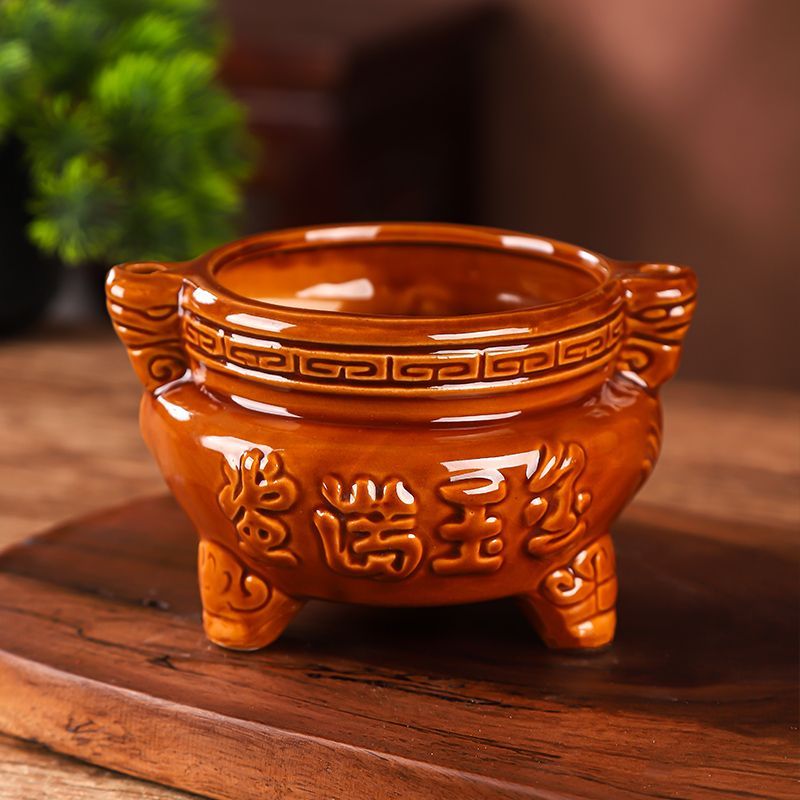 陶瓷香炉敬神家用室内供奉插香供佛观音财神先祖烧香炉厂家直销