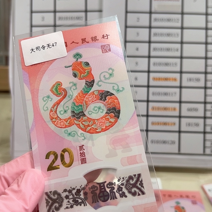 塑料蛇钞大司令000093113单张散钞不退