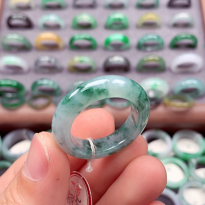 翡翠戒指未镶嵌27-28号