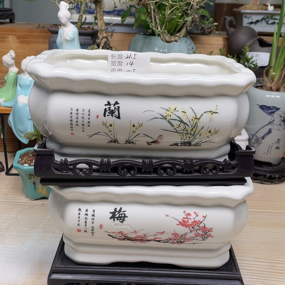 紫砂花盆陶瓷艺术花盆陶瓷