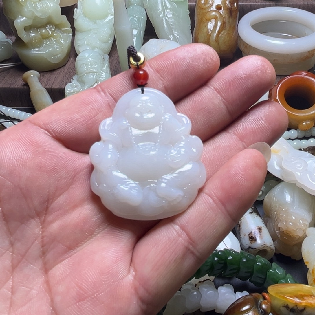 用***3和田玉未镶嵌挂件