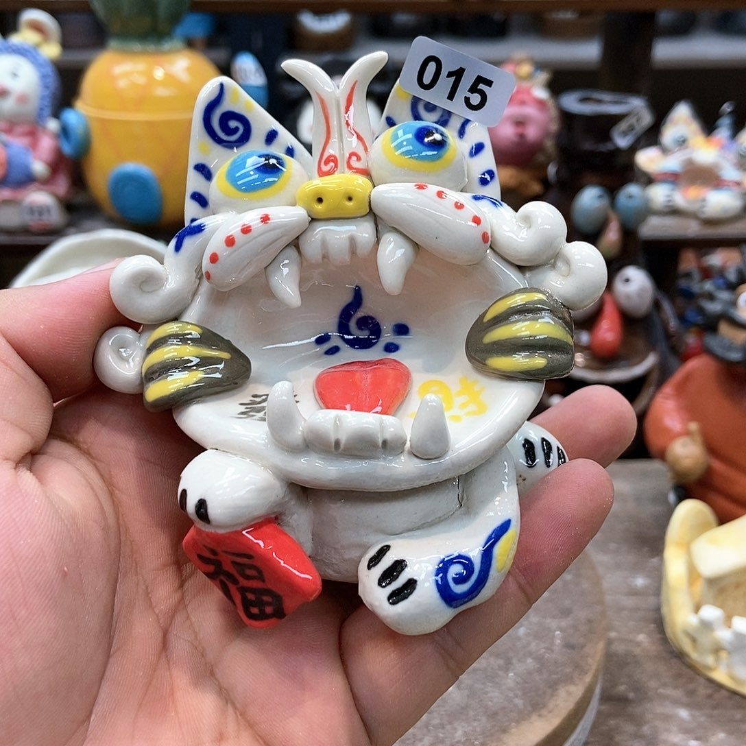 摆件黑*?直播间手工抽象陶瓷摆件015