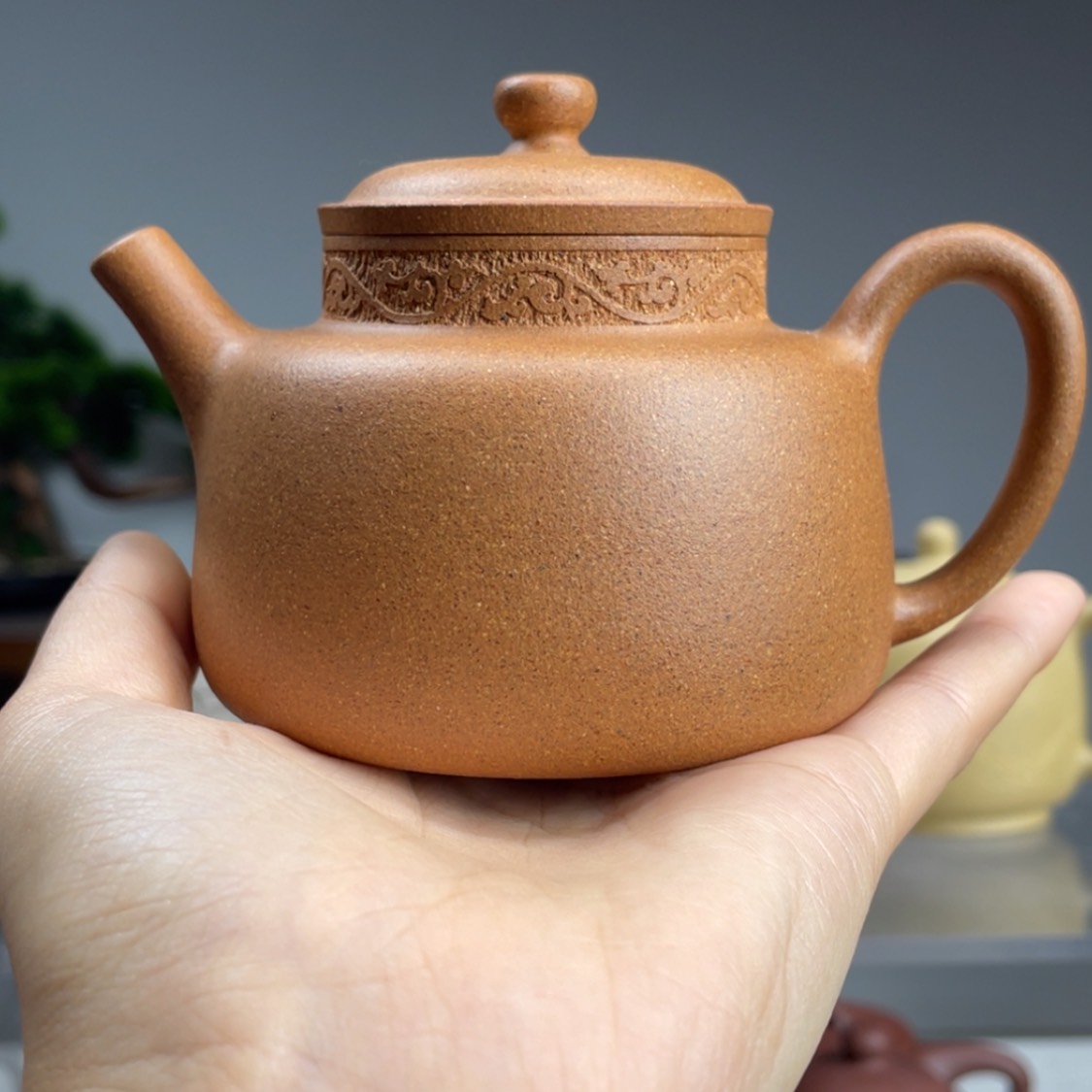 【闪购商品】紫砂茶壶金黄段共生矿言心容量230cc