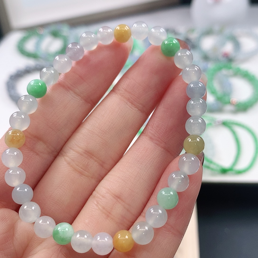 翡翠未镶嵌手链5.5mm