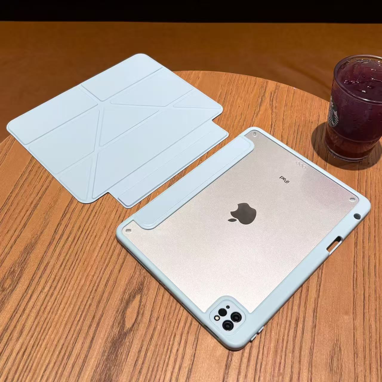 【侧面磁吸分离适用于苹果IPAD所有平板壳】苹果ipad平板保护套随机