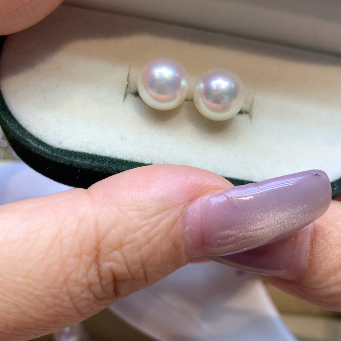 银S925镶嵌耳饰海水珍珠