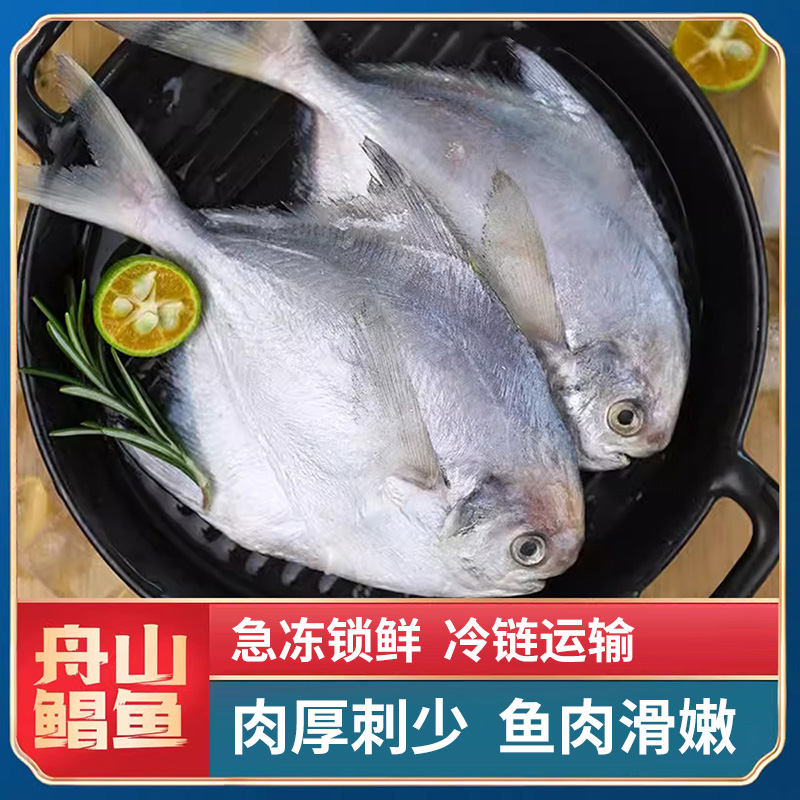 【纯色本味】 舟山原条白鲳鱼银鲳鱼400g*5袋（每袋约4-5条）