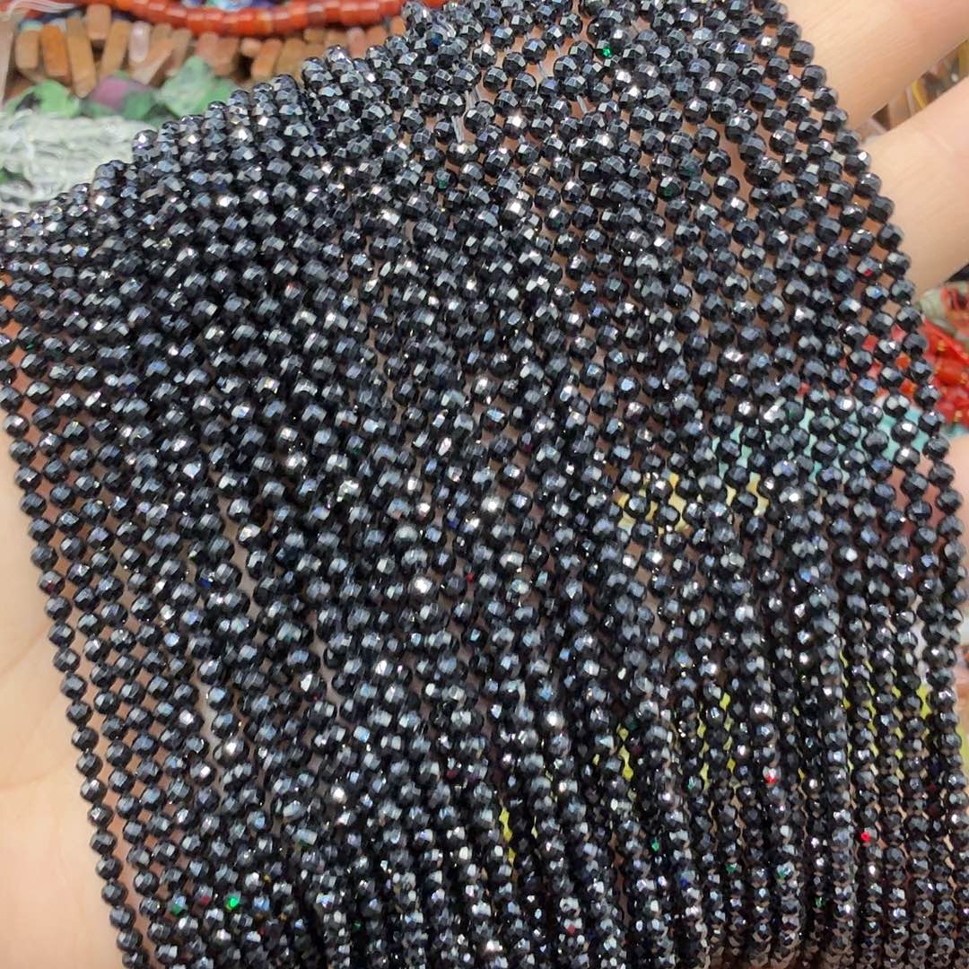 珠宝半成品水晶未镶嵌卡2黑尖晶三条