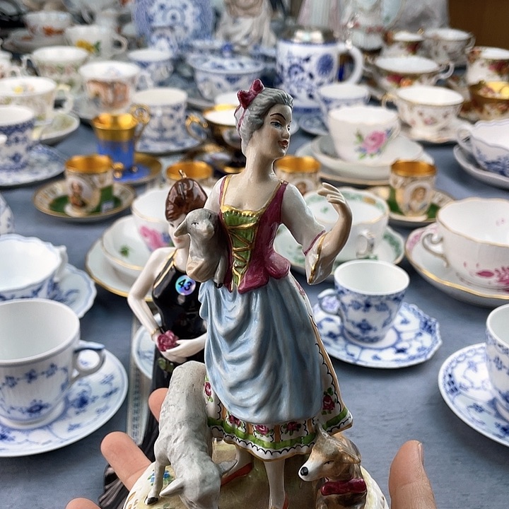 中古欧瓷瓷器小房子