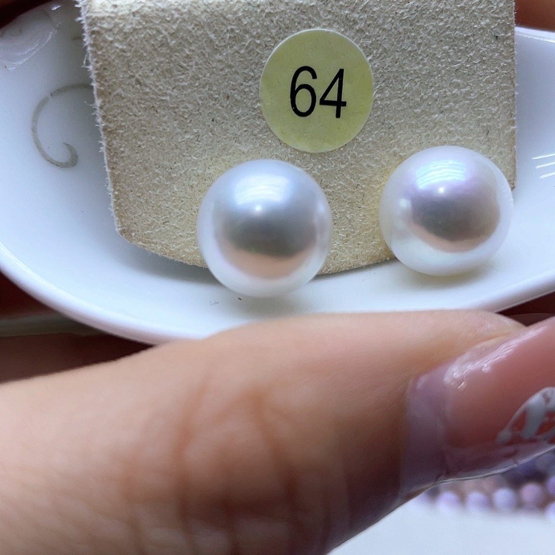 淡水珍珠耳饰银S925镶嵌