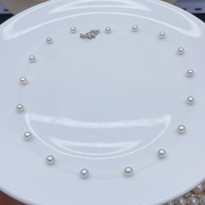 淡水珍珠颈饰银S925镶嵌