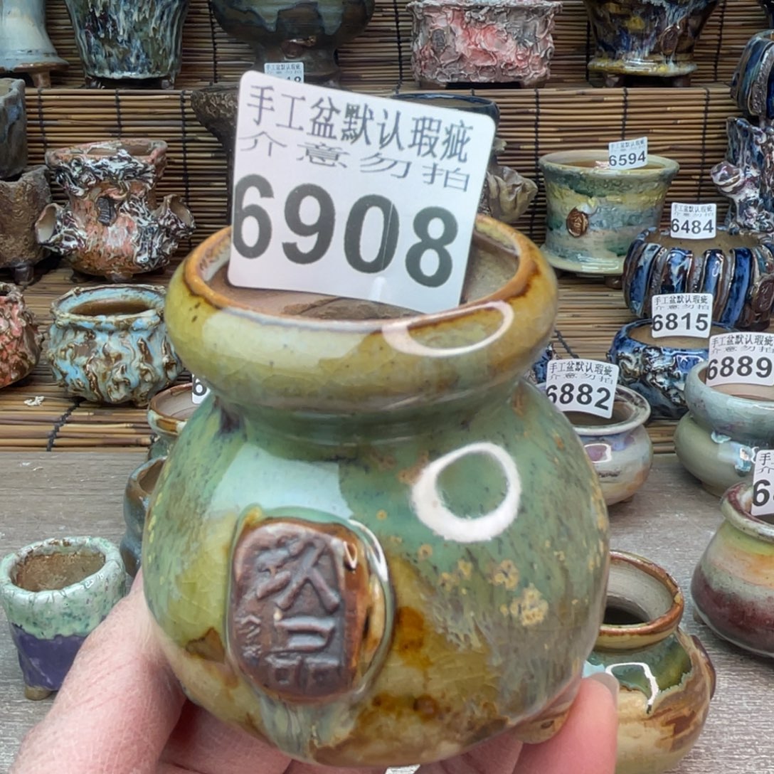 手工花盆默认瑕疵完美者勿拍