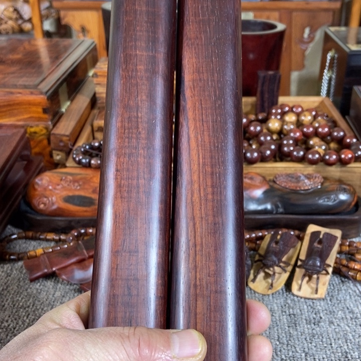 贡木非洲紫檀镇尺一对