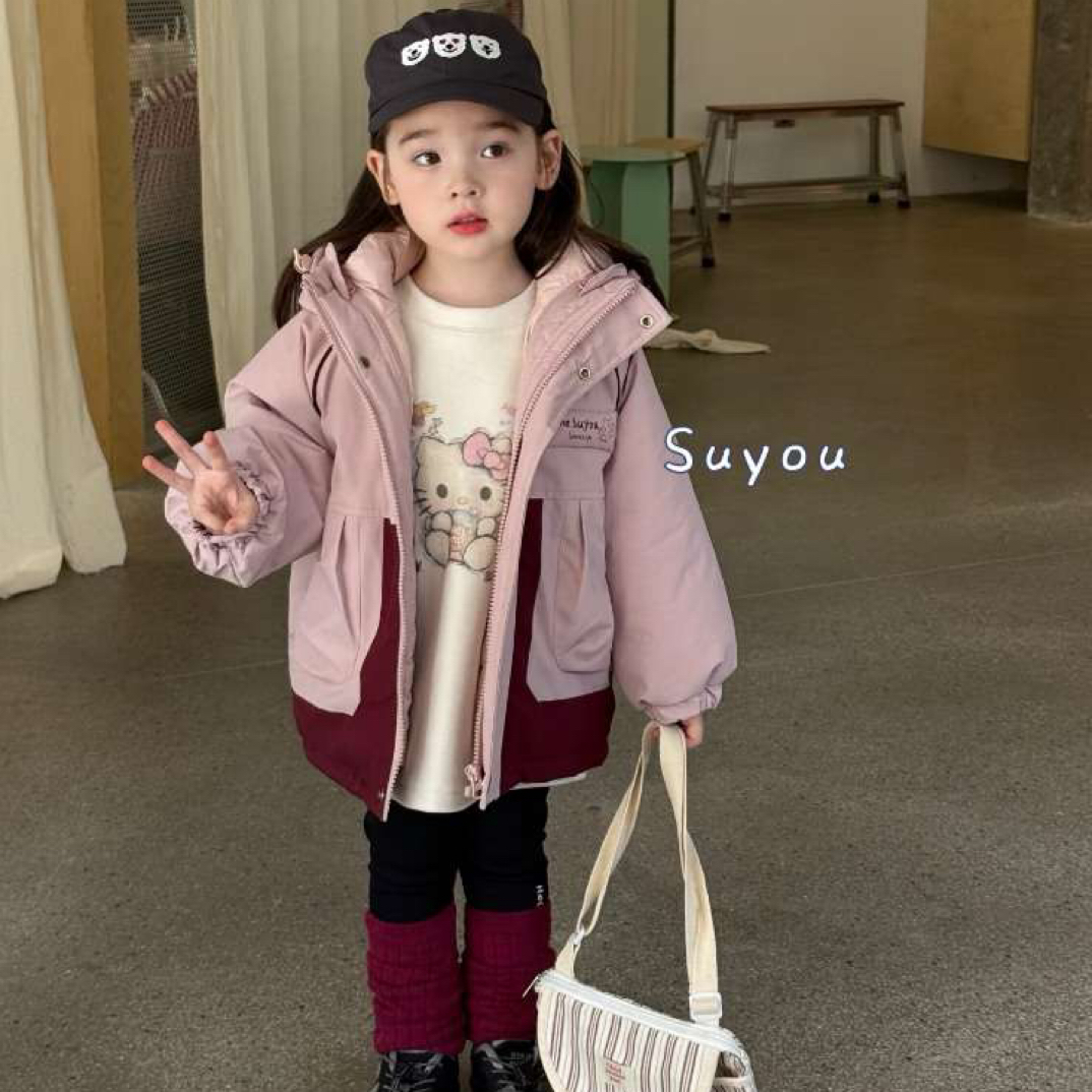 苏右 秋冬中长款休闲风冲锋衣可脱卸内胆加绒外套羽绒服