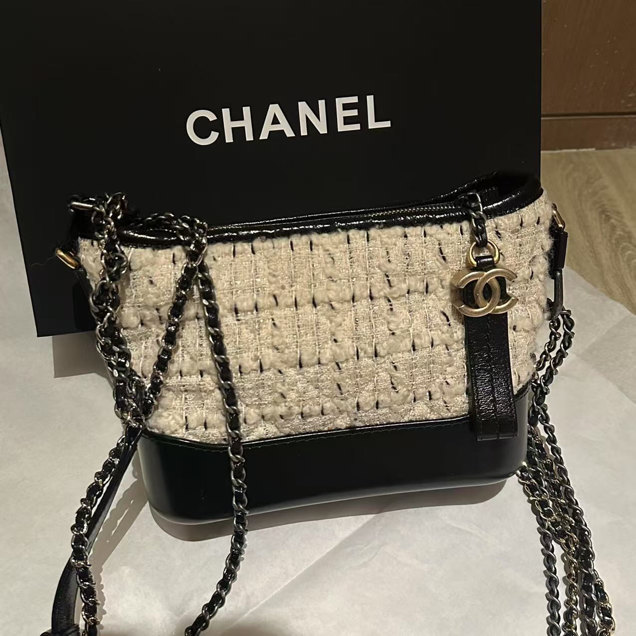 95新 Chanel/香奈儿 泡泡专属/香奈儿针织流浪斜挎包/98新包展